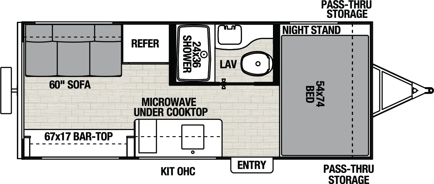 Northern Spirit Bijou 15RLB Floorplan